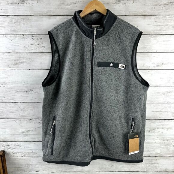 The North Face Men Full Zip‎ Gordon Lyons Vest XL Gray NWT - Picture 1 of 9